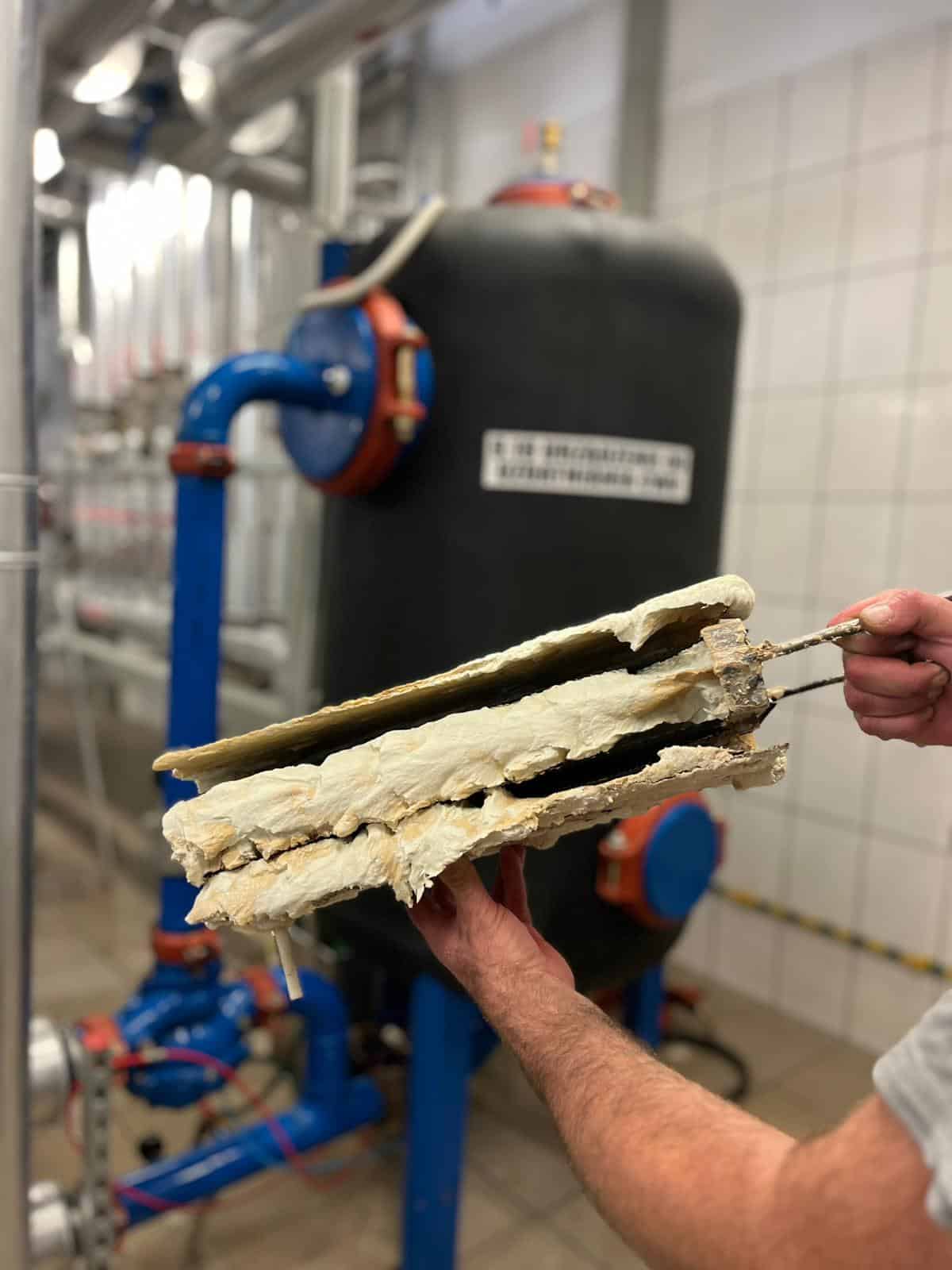 Elektroda KEUV pokryta osadami